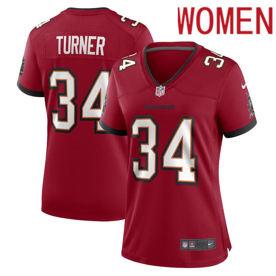 Women Tampa Bay Buccaneers #34 Nolan Turner Nike Red Game Player NFL Jersey